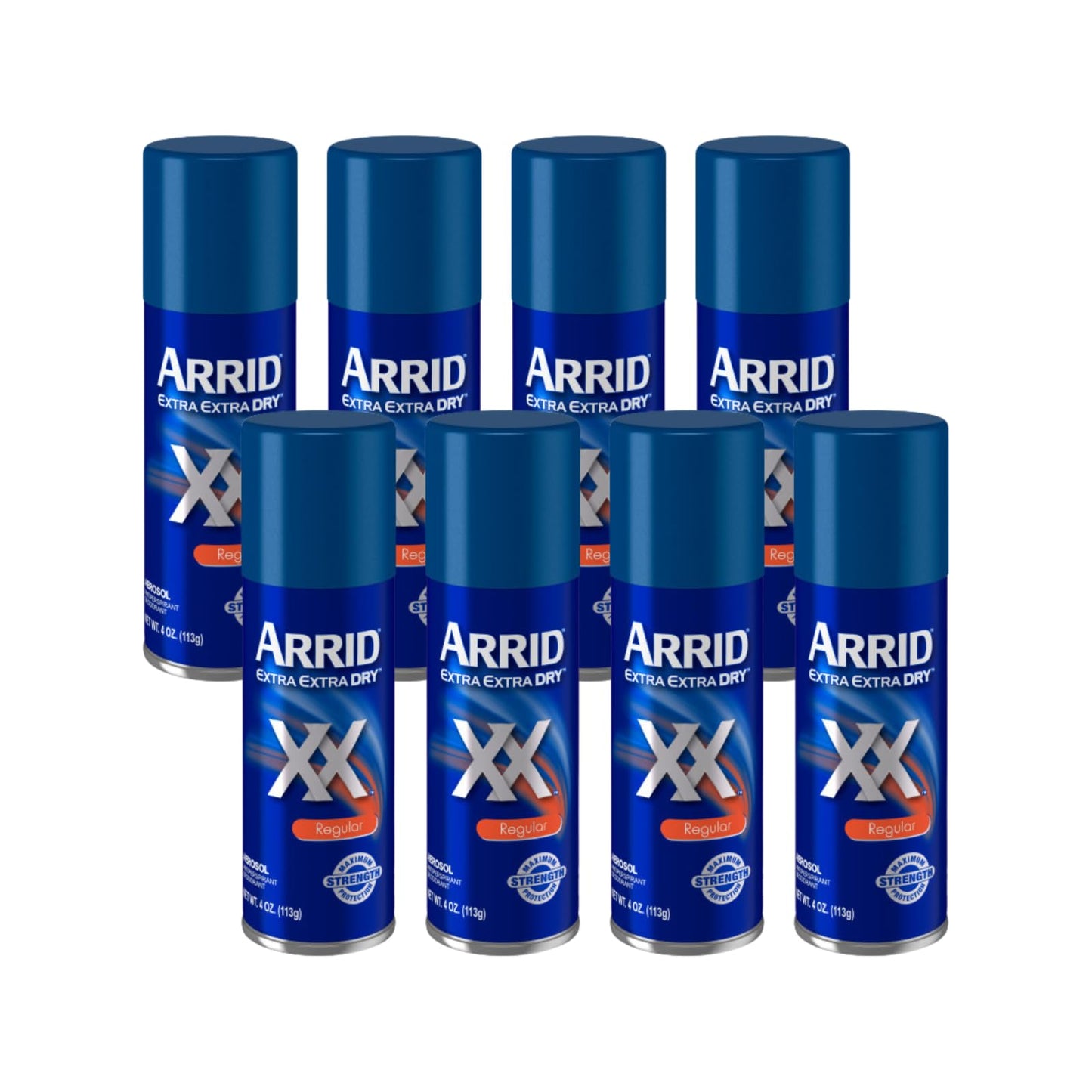 Arrid XX Extra Extra Dry Aerosol Antiperspirant Deodorant for Underarm Odor and Wetness Protection, Maximum Strength Protection, Regular Scent, 4 Beauty and Personal Care Arrid
