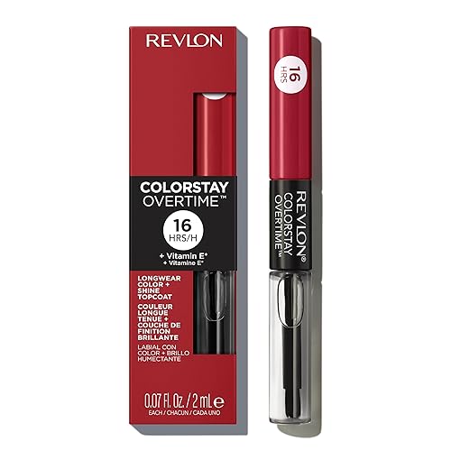 Revlon Liquid Lipstick with Clear Lip Gloss, ColorStay Overtime Lipcolor, Dual Ended with Vitamin E, 140 Ultimate Wine, 0.07 Fl Oz Beauty & Personal Care REVLON