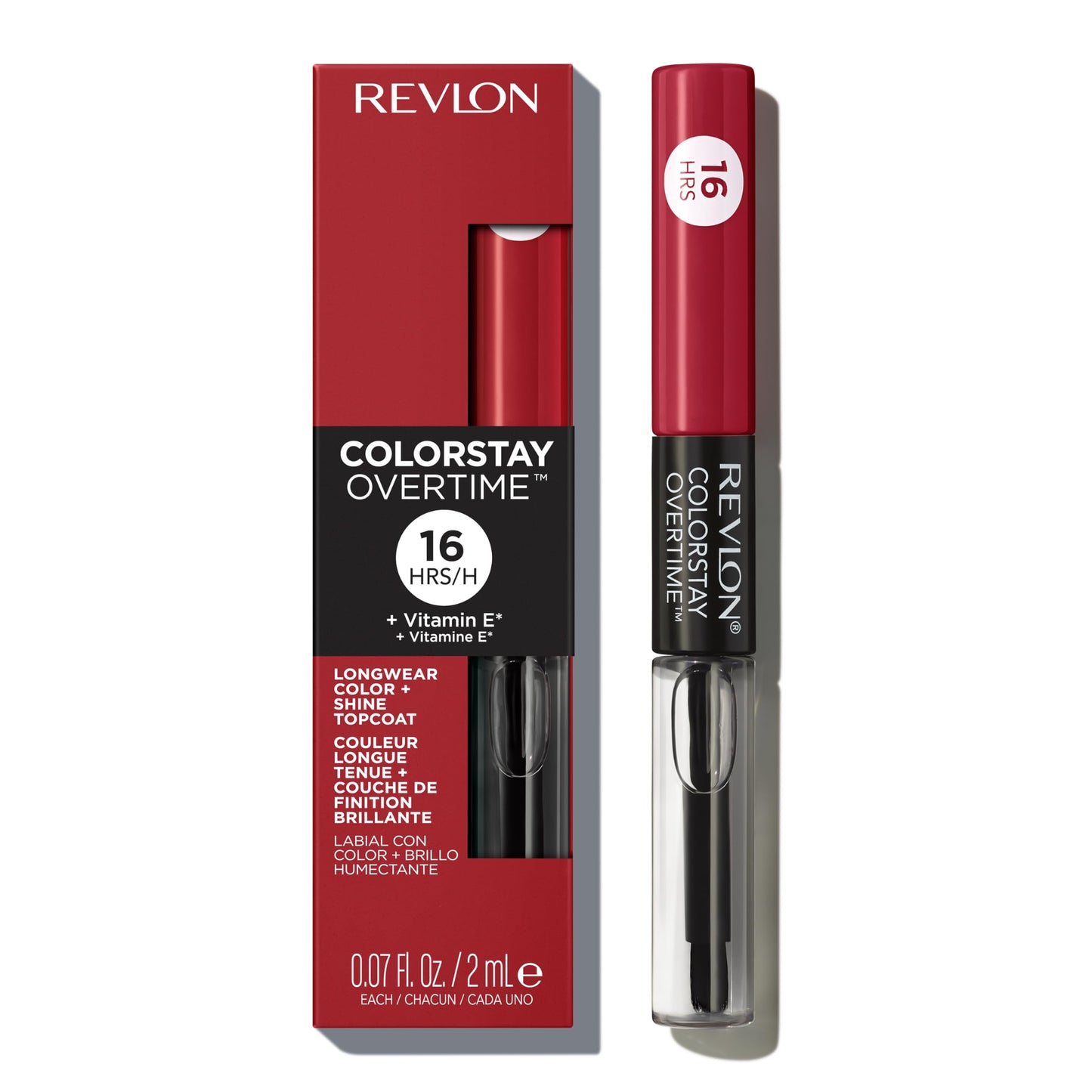 Revlon Liquid Lipstick with Clear Lip Gloss, ColorStay Overtime Lipcolor, Dual Ended with Vitamin E, 140 Ultimate Wine, 0.07 Fl Oz Beauty & Personal Care REVLON