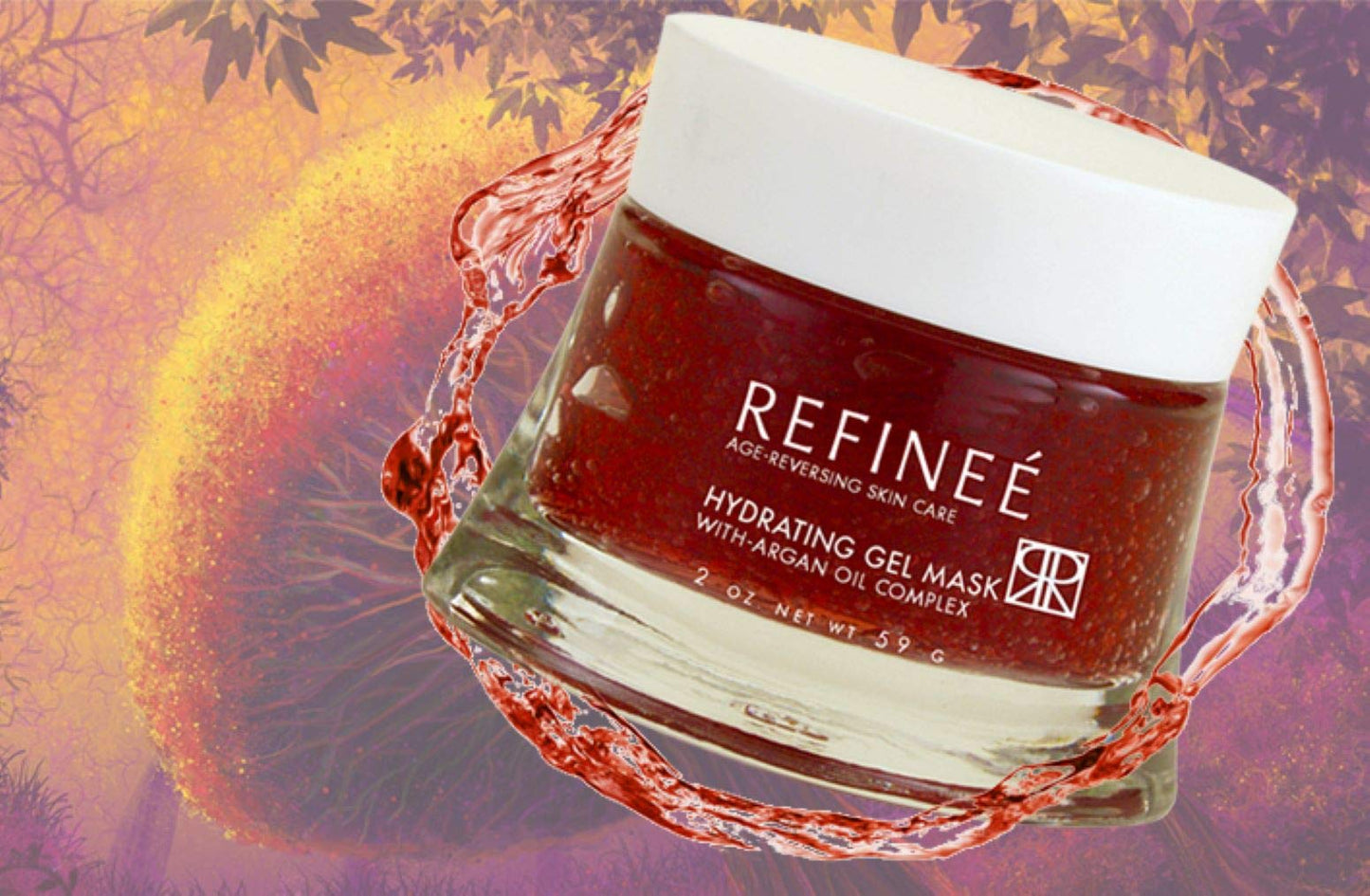 Refinee Hydrating & Repairing Gel Face Mask with Argan Oil for Dry & Damaged Skin 2oz Beauty & Personal Care Refinee
