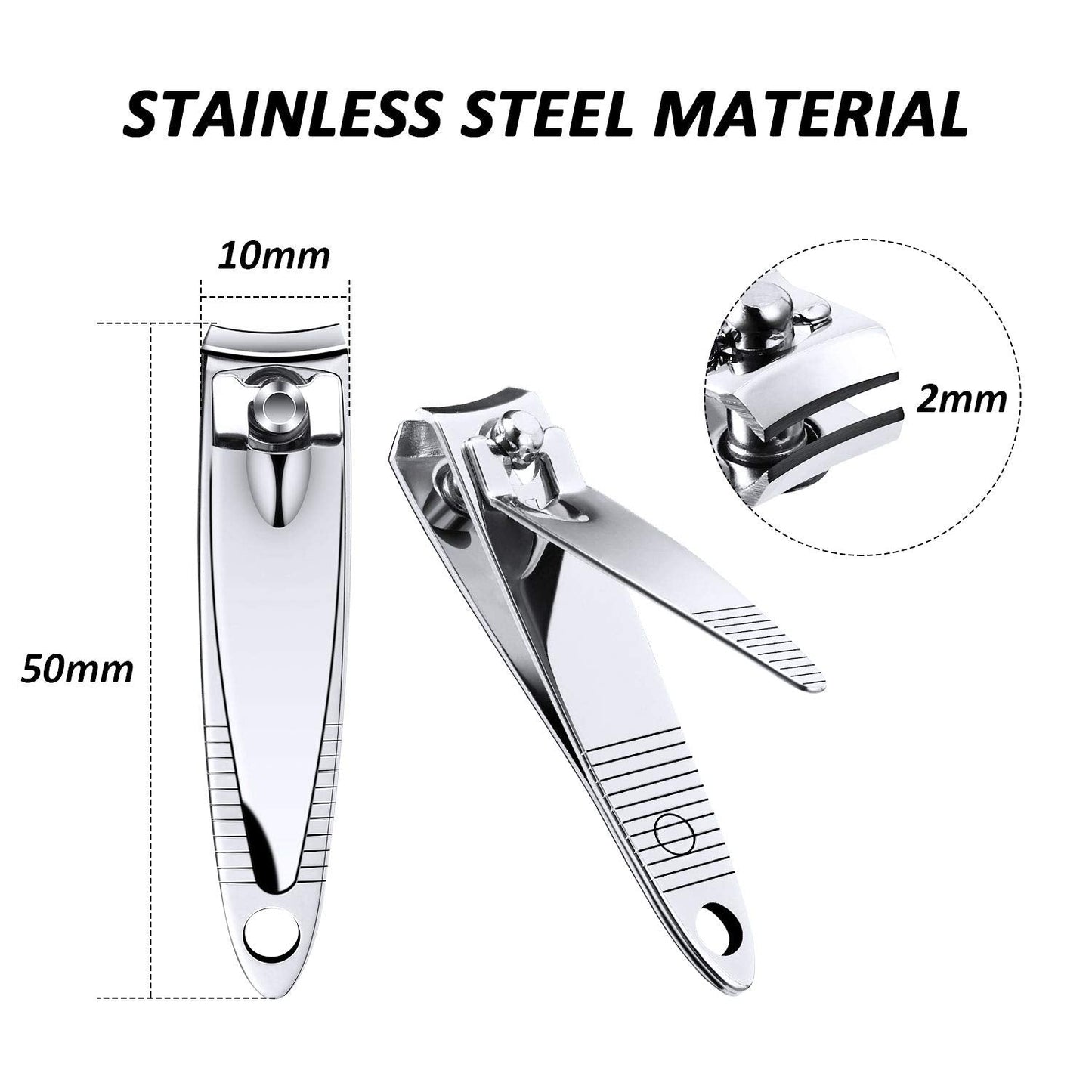 20 Pieces Stainless Steel Nail Clippers Set Fingernail and Toenail Clipper Portable Sturdy Nail Clippers for Men and Women Beauty & Personal Care Mudder