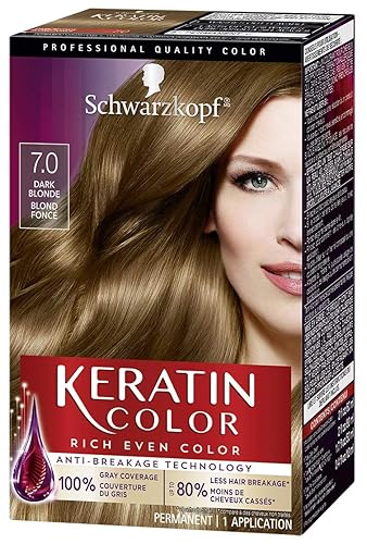 Schwarzkopf Keratin Color Permanent Hair Color Cream, 7.0 Dark Blonde Beauty & Personal Care Schwarzkopf