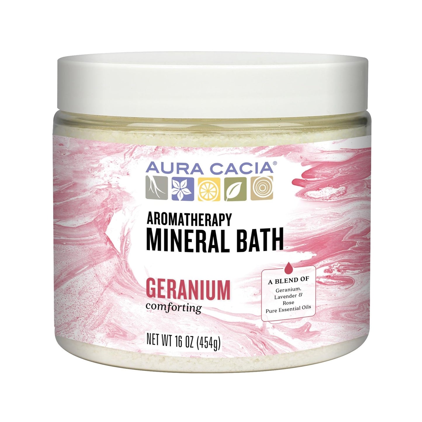 Aura Cacia Aromatherapy Mineral Bath, Comforting Geranium, 16 Ounce jar (Pack of 2) Beauty and Personal Care Aura Cacia
