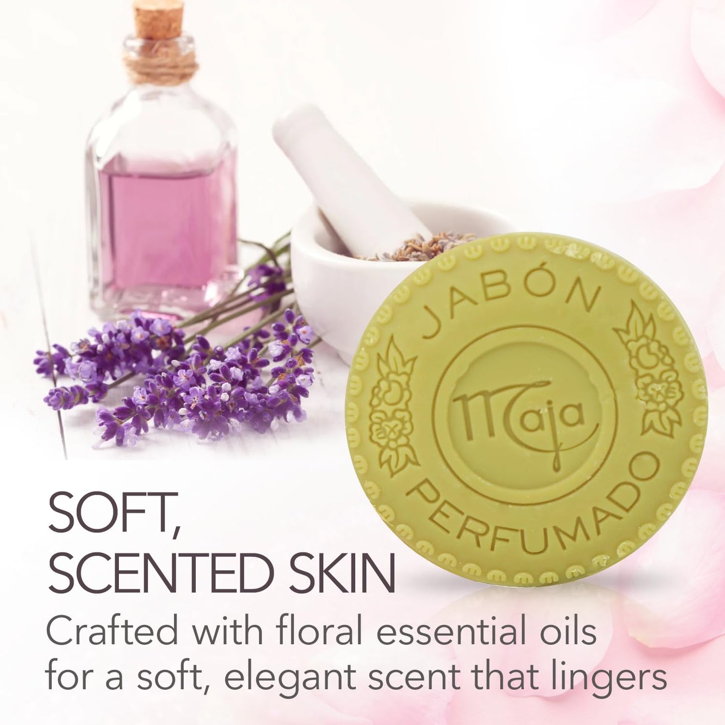 Maja, Classic Soap Perfumed Soap Round and Luxurious Round Soap to Clean and Moisturize your skin Leaves Skin Beautifully Scented and Soft 3Pack Beauty & Personal Care Maja