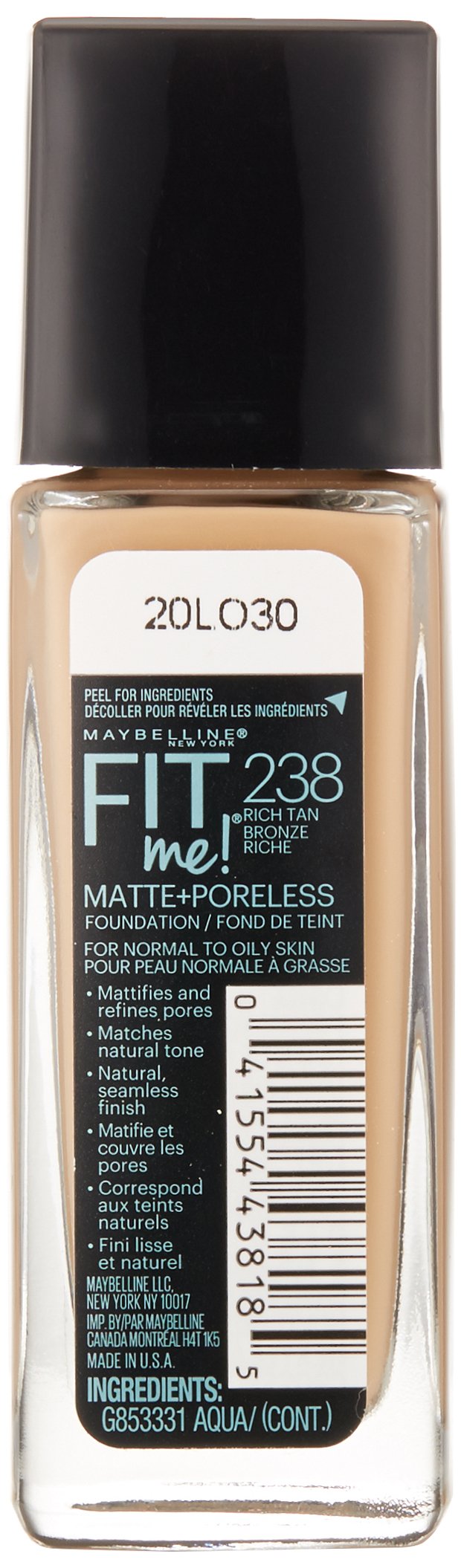 Maybelline New York Fit Me Matte Plus Poreless Foundation Makeup, Rich Tan, 1 Fluid Ounce Beauty & Personal Care MAYBELLINE