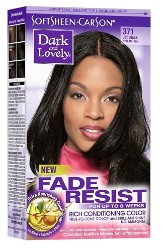 Dark & Lovely Hair Color Jet Black 1Kit (Pack of 2) Beauty & Personal Care SoftSheen