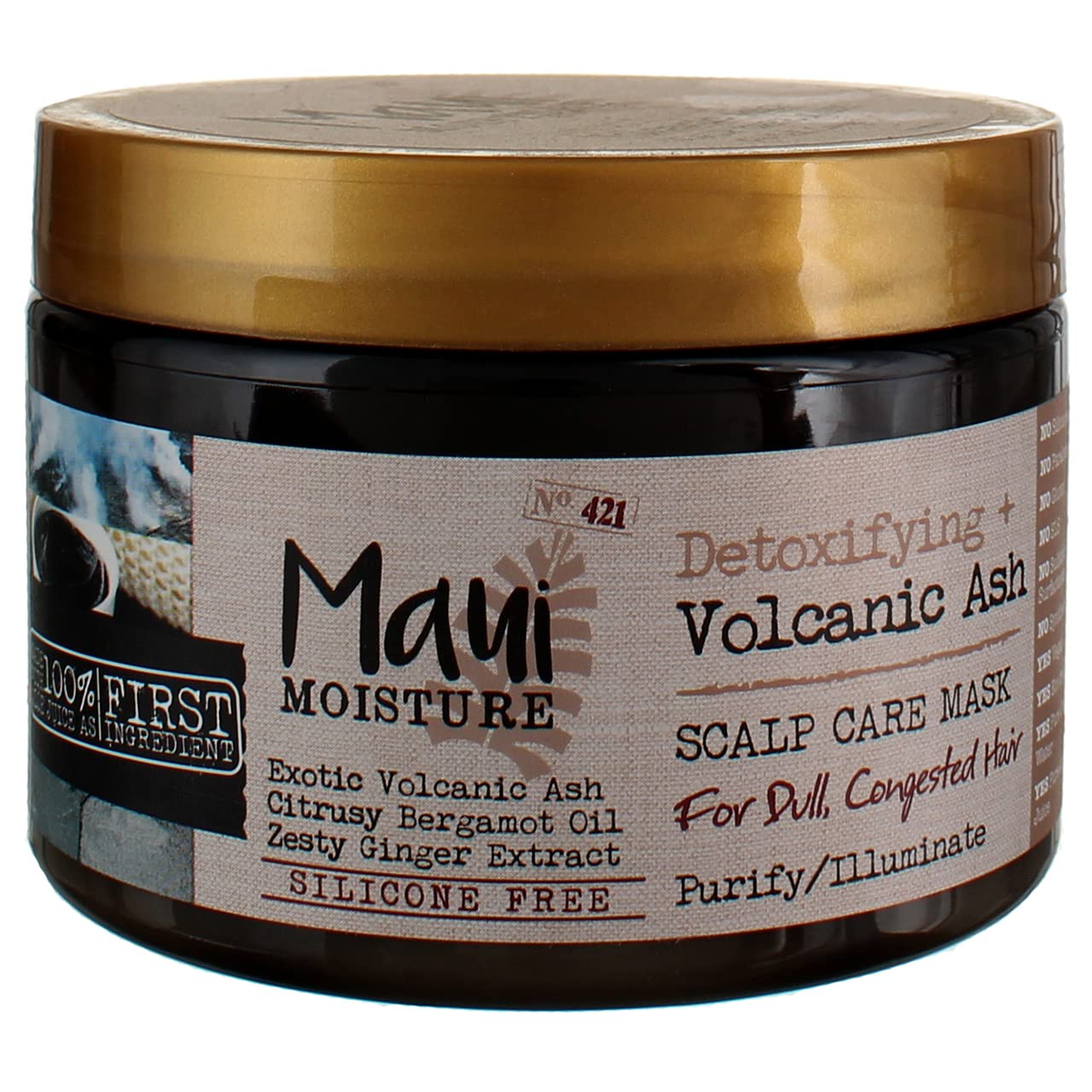 Maui Moisture Scalp Care Mask Volcanic Ash 12 Ounce Jar (3 Pack) Beauty & Personal Care Maui Moisture
