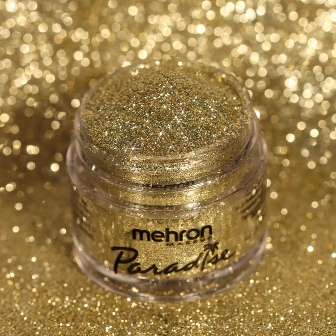 Mehron Makeup Paradise AQ Glitter Face and Body Paint, GOLD - .25 oz Beauty & Personal Care Mehron