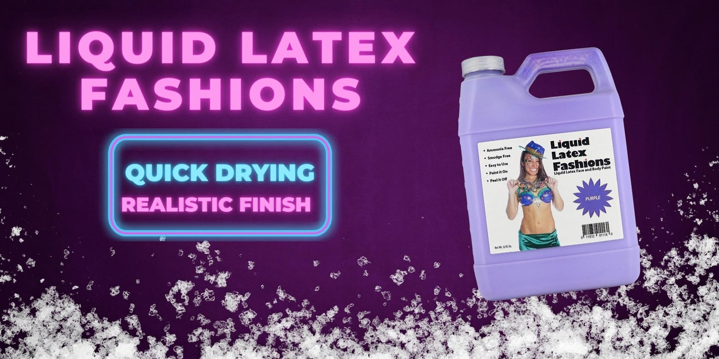 Purple 32 Oz - for Adults and Kids, Zombie Skin Makeup Paint, Ideal for Schools, Parties, Theater, Cosplays, Carnivals, Grimace, Thanos, Bonnie Purple Beauty & Personal Care Liquid Latex Fashions