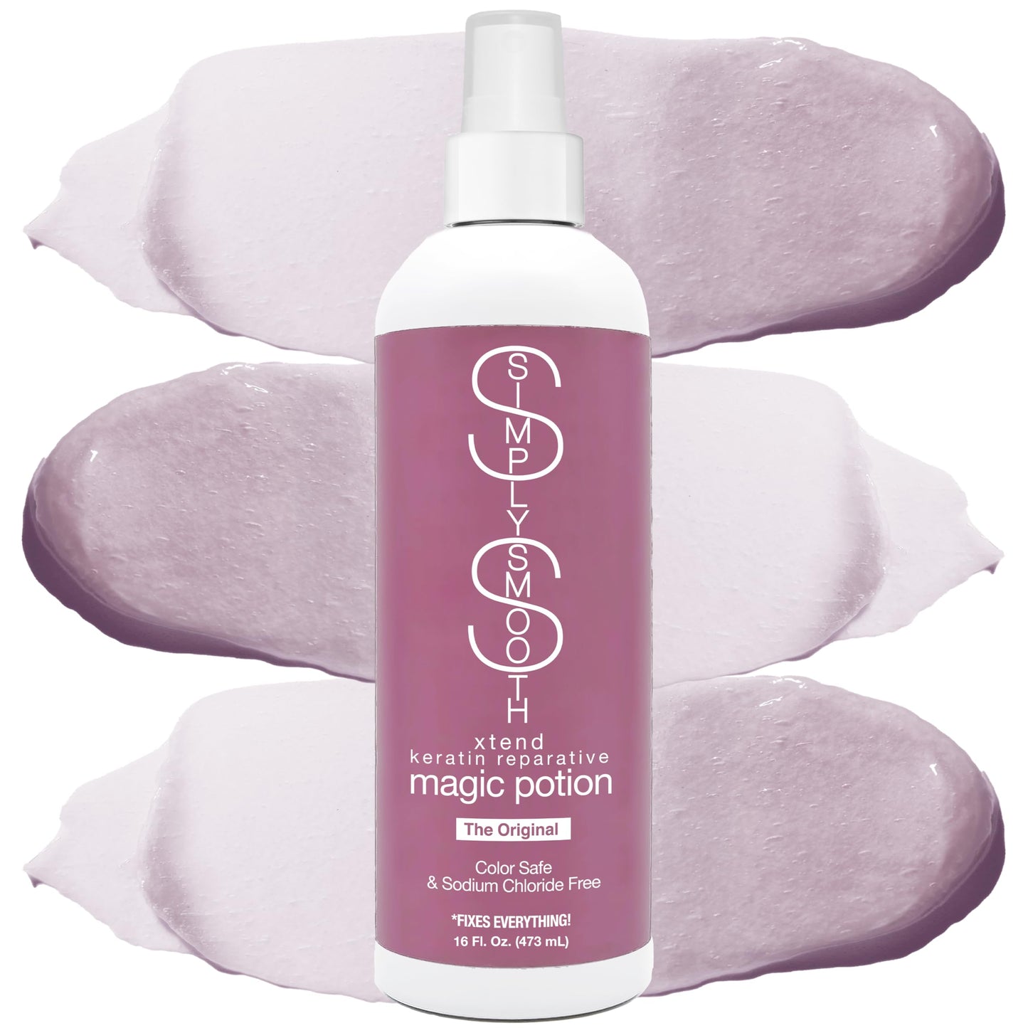 SIMPLY SMOOTH Keratin Reparative Magic Potion Original Leave In Conditioner Detangler & Heat Protection Styling Spray Repair & Reduce Breakage Color Beauty & Personal Care SIMPLY SMOOTH