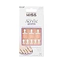 KISS Salon Acrylic, Press On Toenails, Nail Glue Included, 'Walk Away', White, Short Size, Squoval Shape, Includes 28 Nails, 2g Glue, 1 Manicure Beauty & Personal Care KISS
