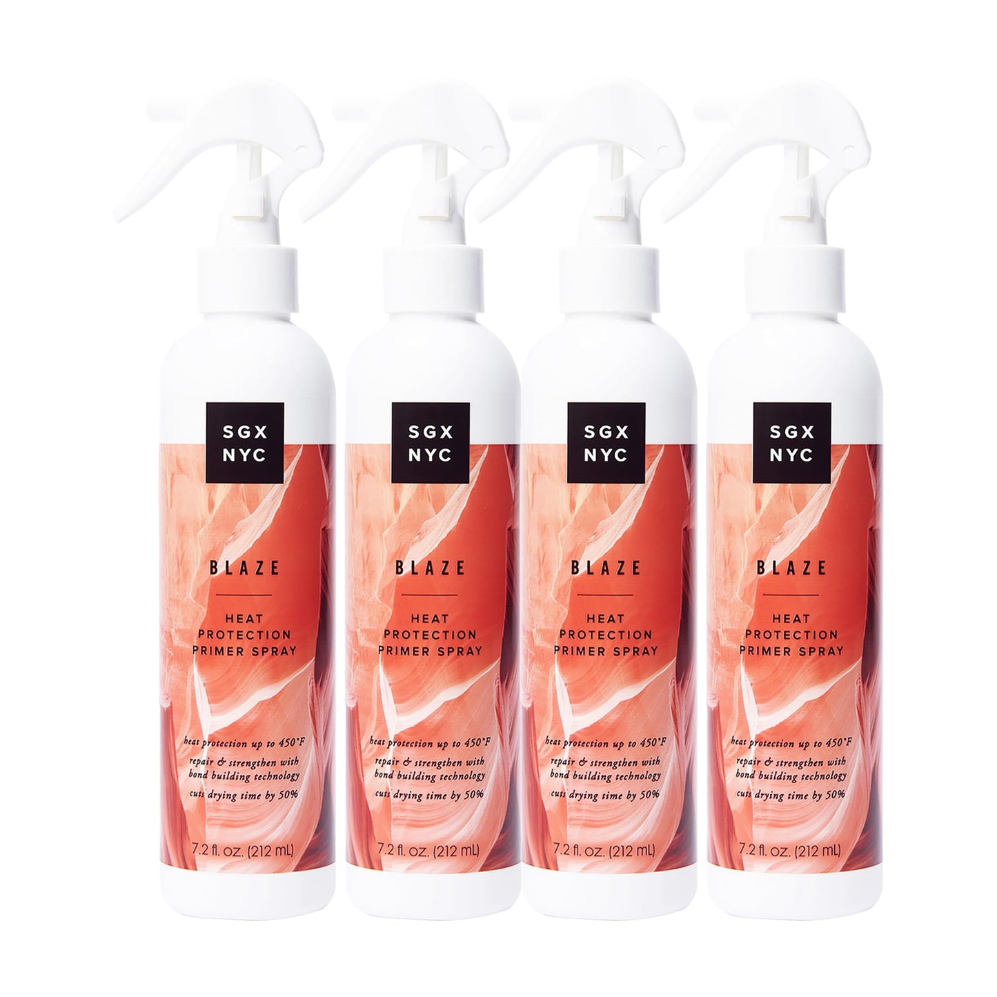 SGX NYC Blaze Heat Protection Primer Spray - Leave-In Heat Protection Spray for Hair - Infused with Ceramides - Revitalizes Damaged Hair - 4 pc Beauty & Personal Care SGX NYC