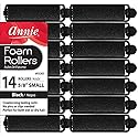 Annie- Salon Style Small Foam Hair Rollers - (5/8") Black - (14) Piece Set - Soft Heat-less Hair Curling Tools Beauty & Personal Care Annie