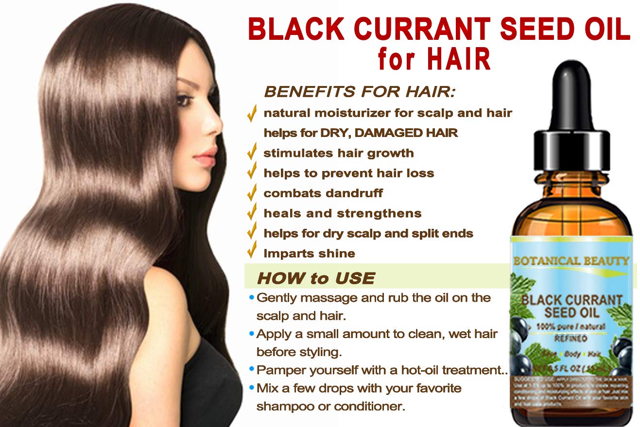 Botanical Beauty BLACK CURRANT SEED OIL. 100% Pure Natural Undiluted Refined Cold Pressed Carrier Oil for Skin, Hair, Lip and Nail Care (4 Fl Oz) Beauty & Personal Care Botanical Beauty