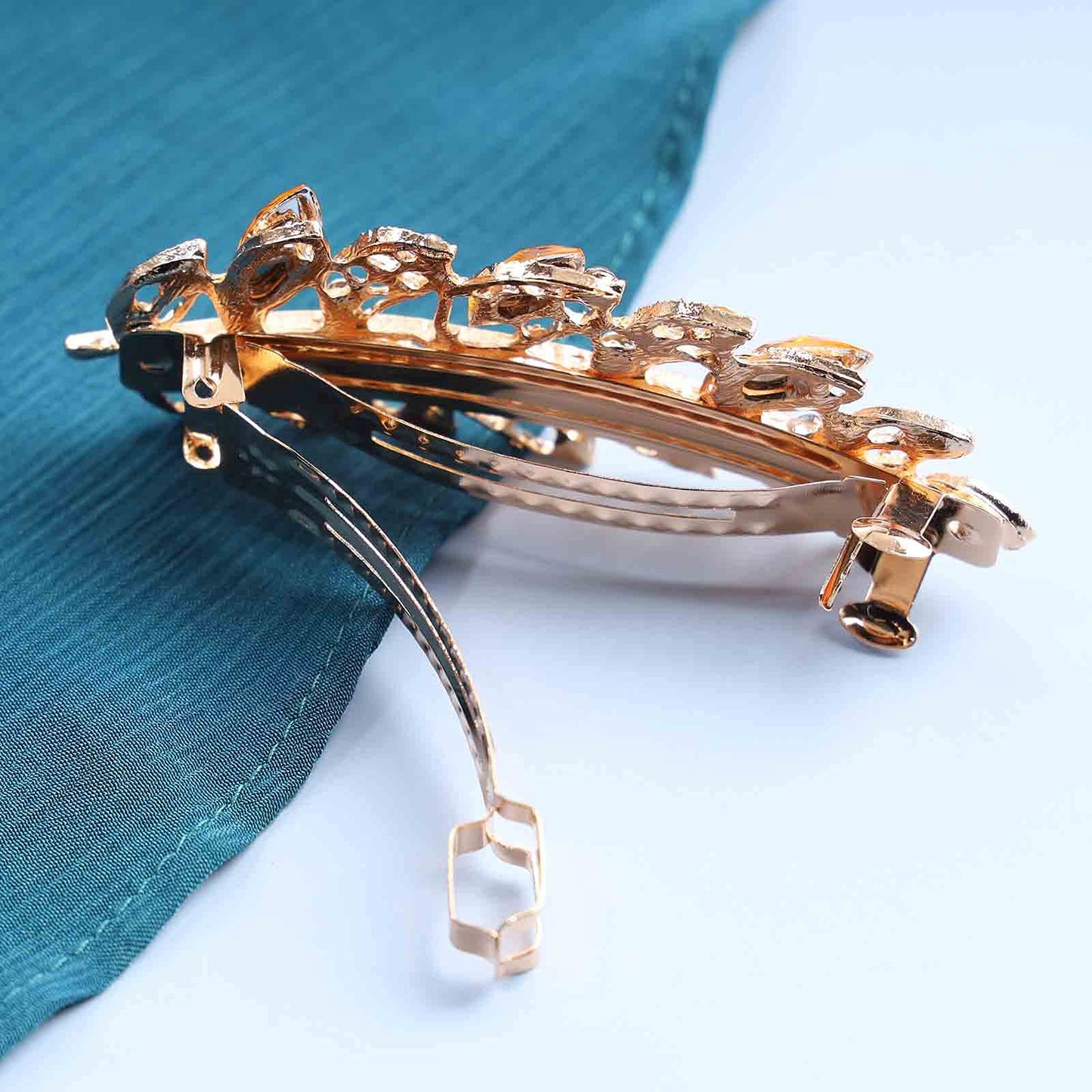 Yheakne Bridal Rhinestone Hair Clip Comb Gold Crystal Wedding Headpieces Shining Headwear Crystal Hair Barrette Pin Bridal Hair Accessories for Women Beauty & Personal Care Yheakne