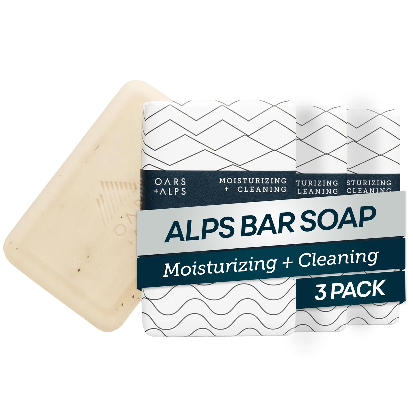 Oars + Alps Shea Butter & Jojoba Oil Exfoliating Bar Soap for Men, Deep Cleaning & Exfoliating Soap, Made with Clean Ingredients, All Skin Types Beauty & Personal Care Oars + Alps