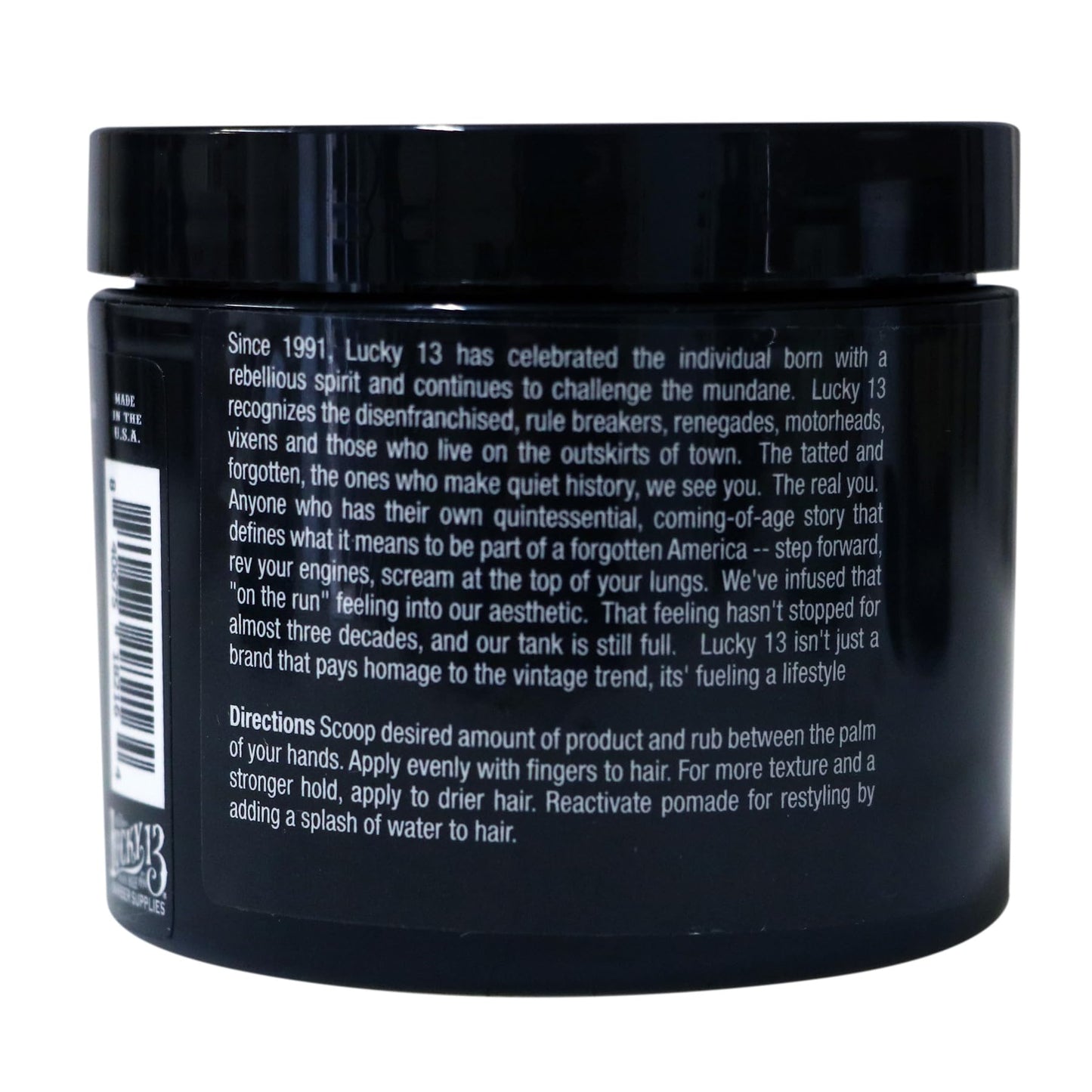 Lucky 13 Barber Supplies Original Hair Pomade | High Hold | High Shine | Water Based | Mai Tai Scent, 4oz Beauty & Personal Care Lucky 13