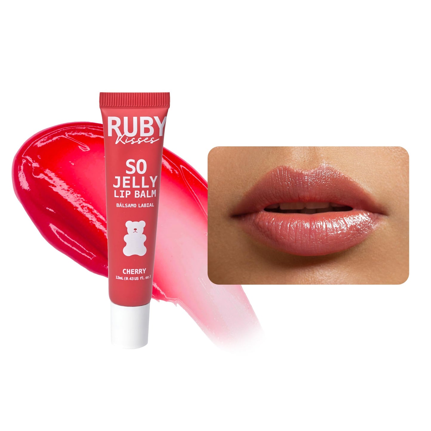 Ruby Kisses So Jelly Tinted Lip Balm, Hydrate & Non-Sticky Nourishing Lip Gloss Treatment, Glossy Finish, Hydrating Balm Buildable Customize Tint Beauty and Personal Care Ruby Kisses