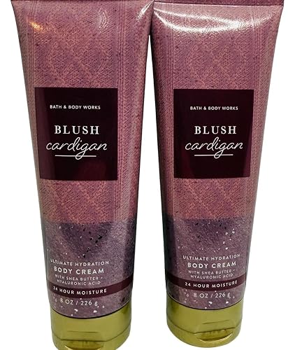 Bath & Body Works Women's Blush Cardigan Ultimate Hydration Body Cream 8 Ounces Pack of 2 Beauty & Personal Care Bath & Body Works