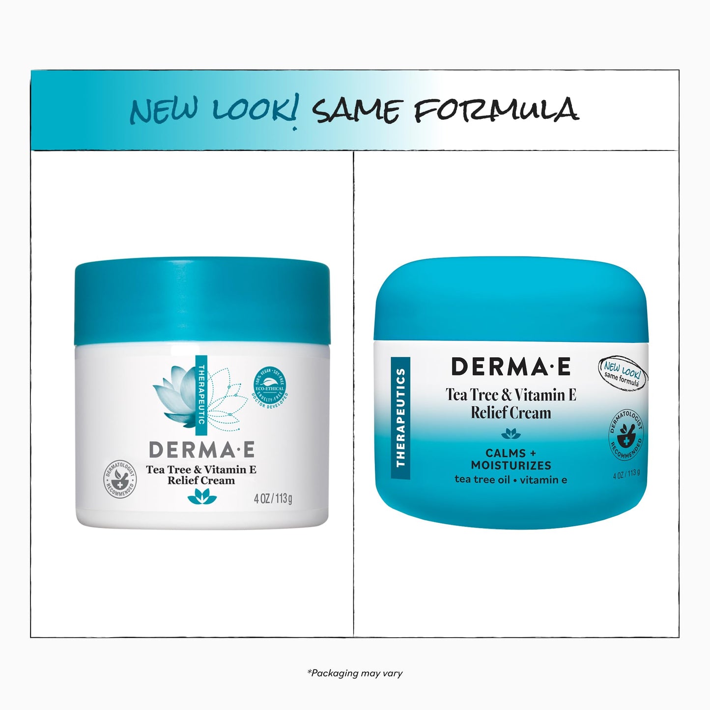Derma E Tea Tree and Vitamin E Relief Cream - Deeply Moisturizing Tea Tree Lotion - Vitamin E Cream Soothes, Calms and Nourishes Dry, Irritated Skin Beauty & Personal Care Derma E