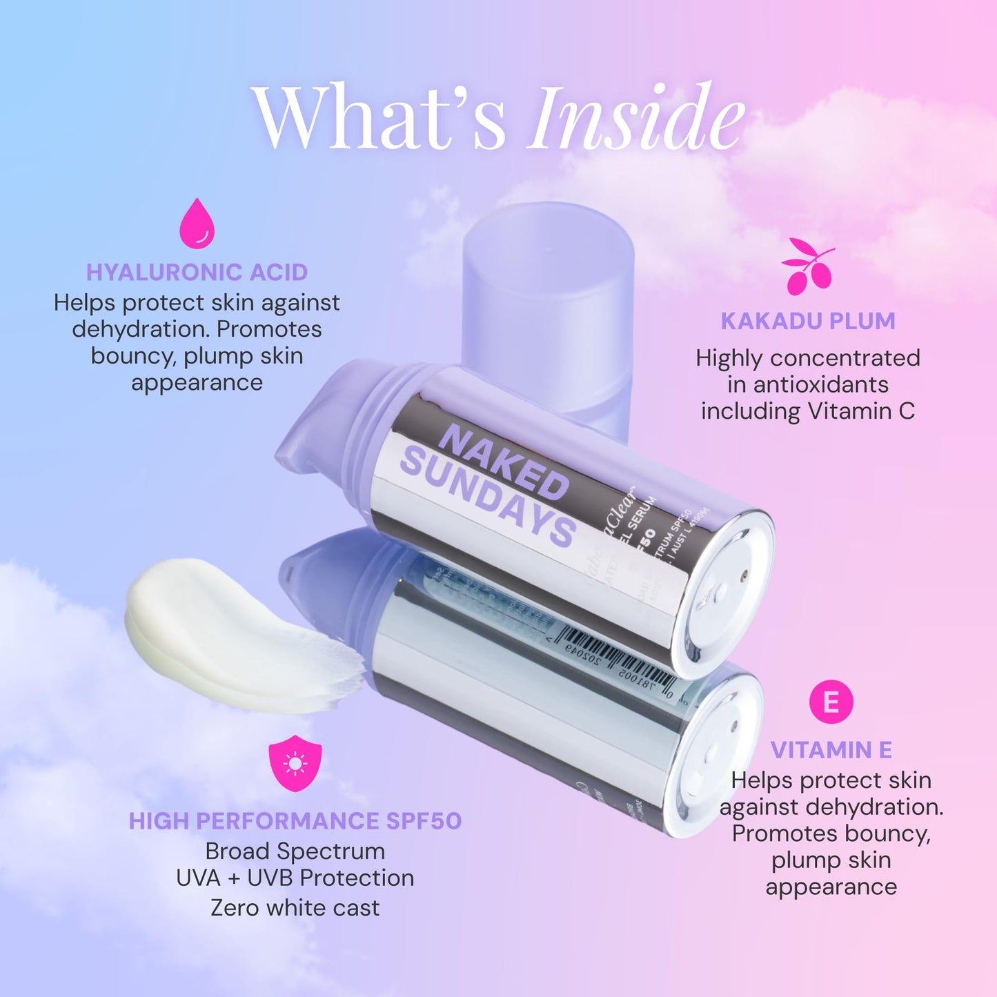 Naked Sundays CabanaClear Facial Suncreen Serum - SPF 50 Invisible Water Gel for Sensitive Skin, Lightweight, Fragrance-Free, Daily Face Sunscreen Beauty & Personal Care Naked Sundays