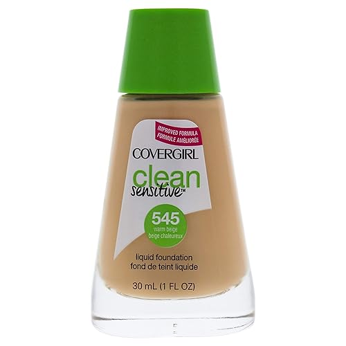 COVERGIRL Clean Sensitive Skin Liquid Foundation Warm Beige, 1 oz (packaging may vary) Beauty & Personal Care COVERGIRL