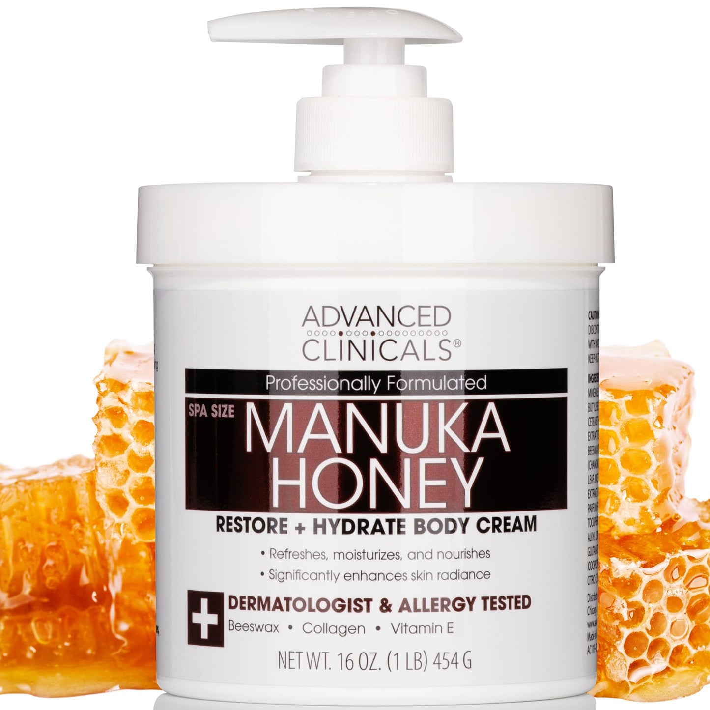 Advanced Clinicals Manuka Honey Body Cream For Women & Men | Body Butter Lotion For Extremely Dry Skin | Collagen Cream Beauty & Personal Care Advanced Clinicals