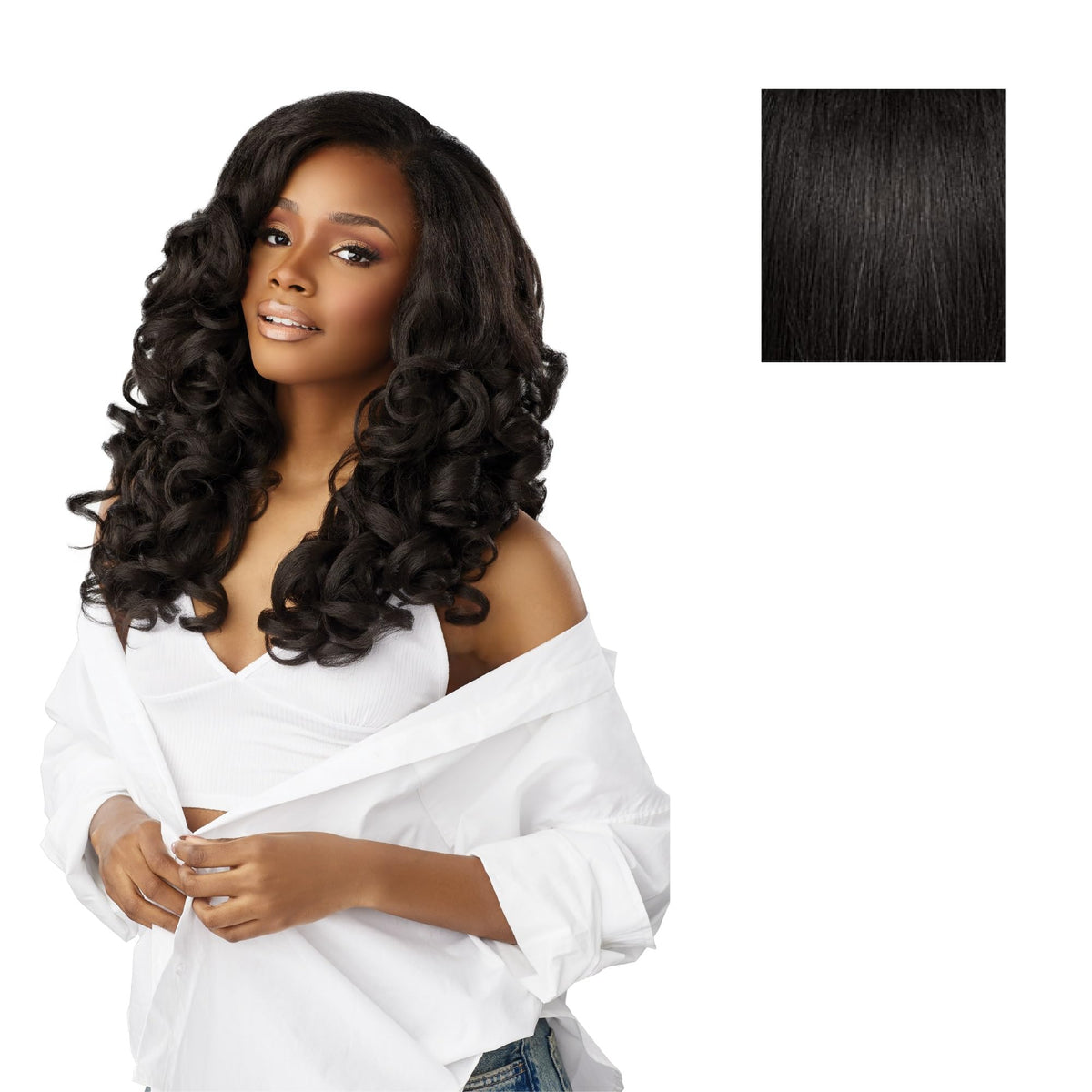 Sensationnel CKCO Synthetic Bundle-Latisha Curl,14 16 18 inch, 1B OFFBLACK