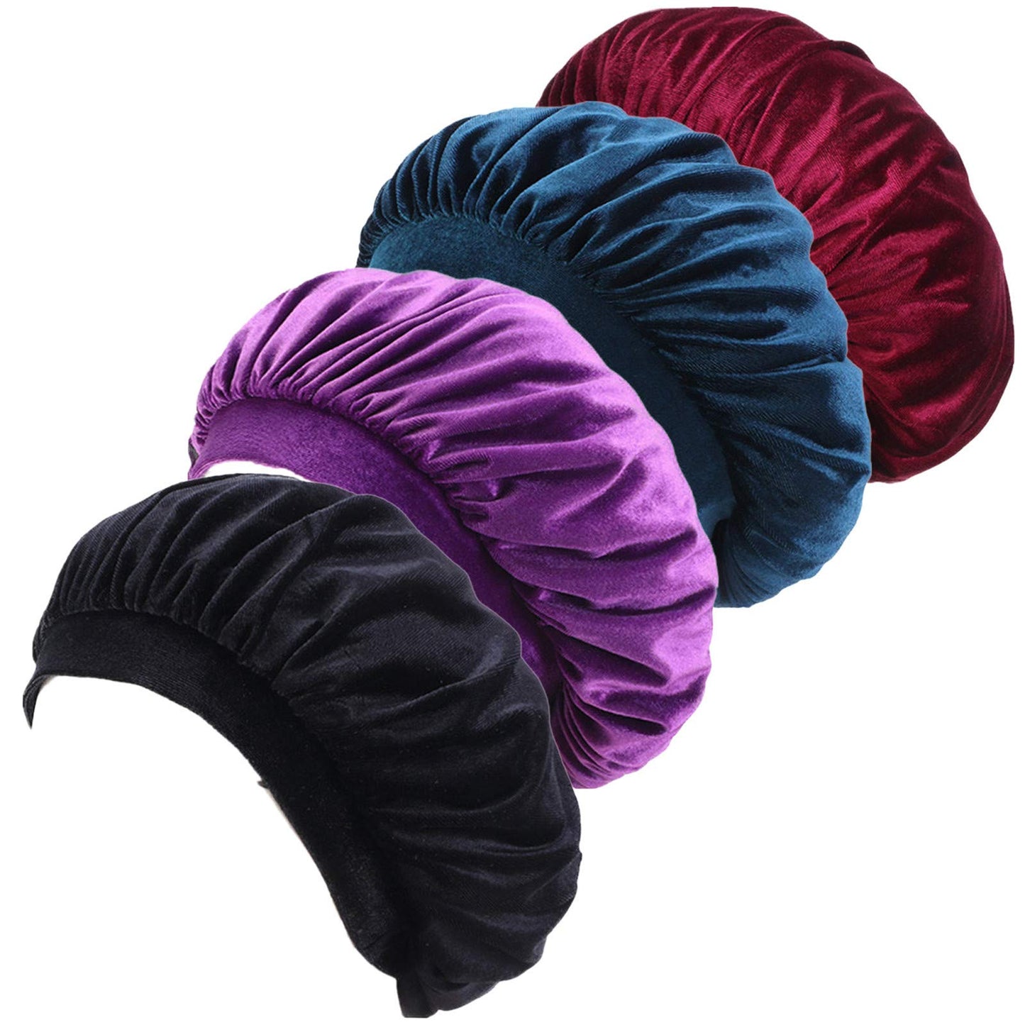 Women Velvet Bonnet Sleep Cap Comfortable Night Sleeping Hat Hair Loss Cap Turban Beauty and Personal Care Qianmome