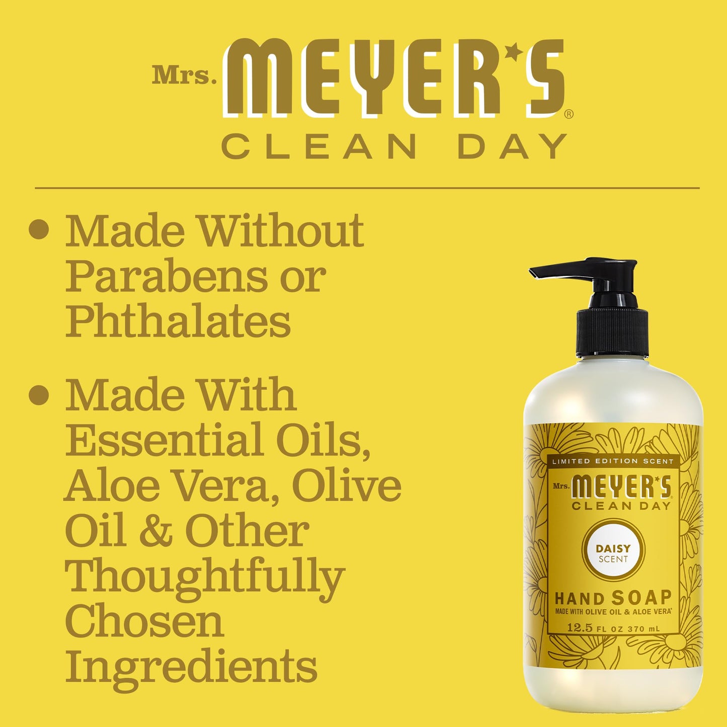 MRS. MEYER'S CLEAN DAY Liquid Hand Soap, Daisy, 12.5 OZ Beauty & Personal Care Mrs. MEYER'S