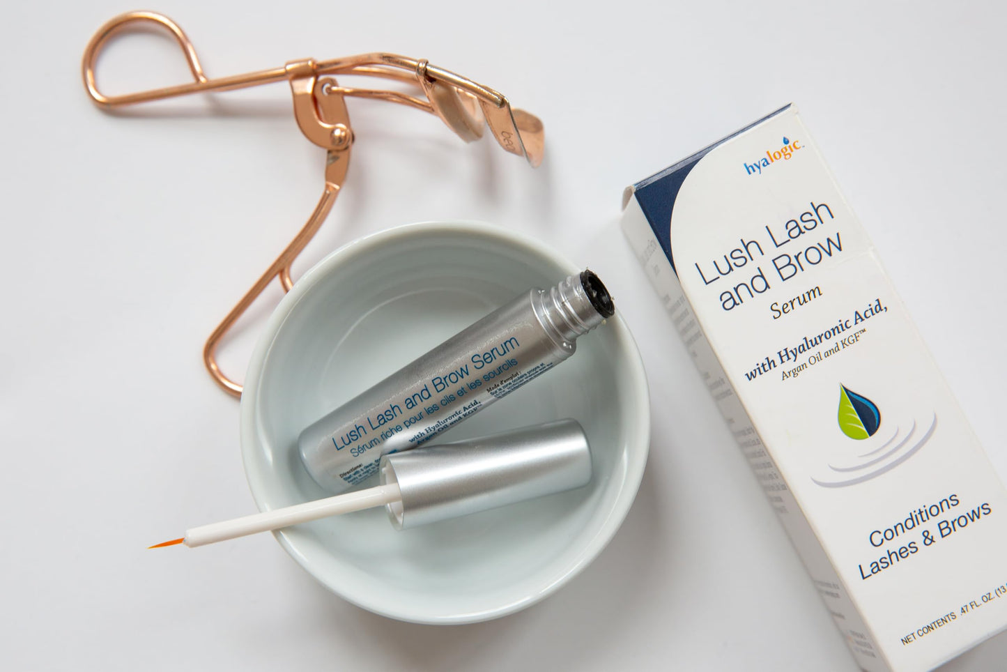 Hyalogic HA Lush Lash and Brow Serum with Hyaluronic Acid, Argan Oil and KGF™ for Lashes & Brows Conditioning - 0.17 Ounce Beauty & Personal Care Hyalogic