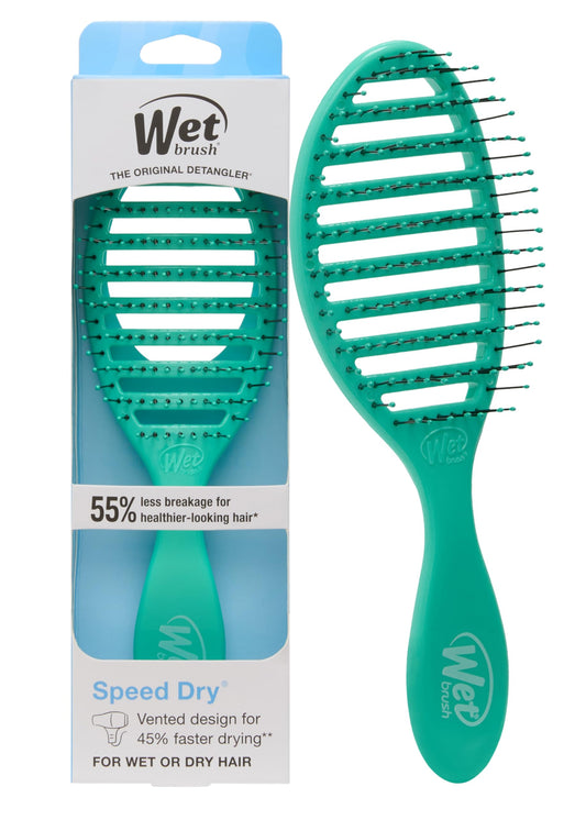 Wet Brush Speed Dry Hair Brush, Amazon Exclusive Aqua, Vented Design & Soft HeatFlex Bristles, Blow Dry Safe, Ergonomic Handle Manages Tangles Beauty & Personal Care Wet Brush