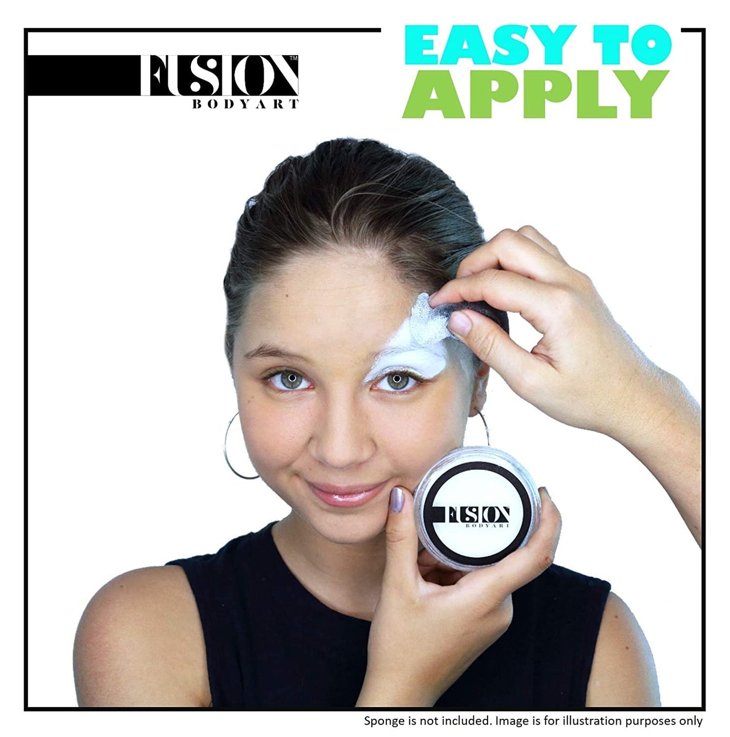 Fusion Body Art Pro Face Paint | Prime Paraffin White (32gm), Professional Quality Water Activated Face and Body Paint Supplies Single Makeup Cake Beauty & Personal Care FUSION BODY ART