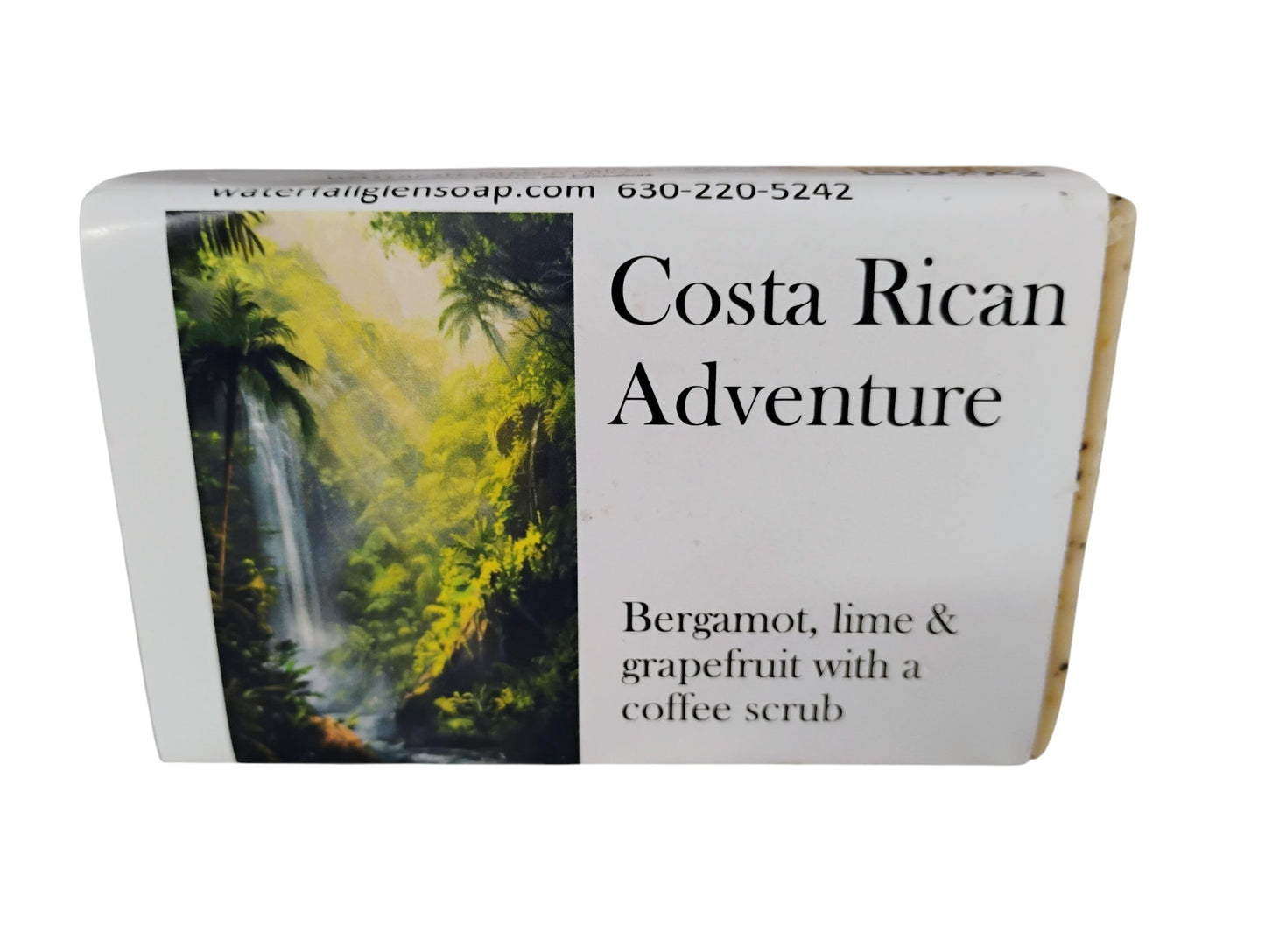 WFG WATERFALL GLEN SOAP COMPANY, LLC, Costa Rican Adventure bath soap, bergamot and citrus with a coffee scrub, enriched with kokum butter Beauty & Personal Care WFG WATERFALL GLEN SOAP COMPANY, LLC. SHARE THE GOODNESS