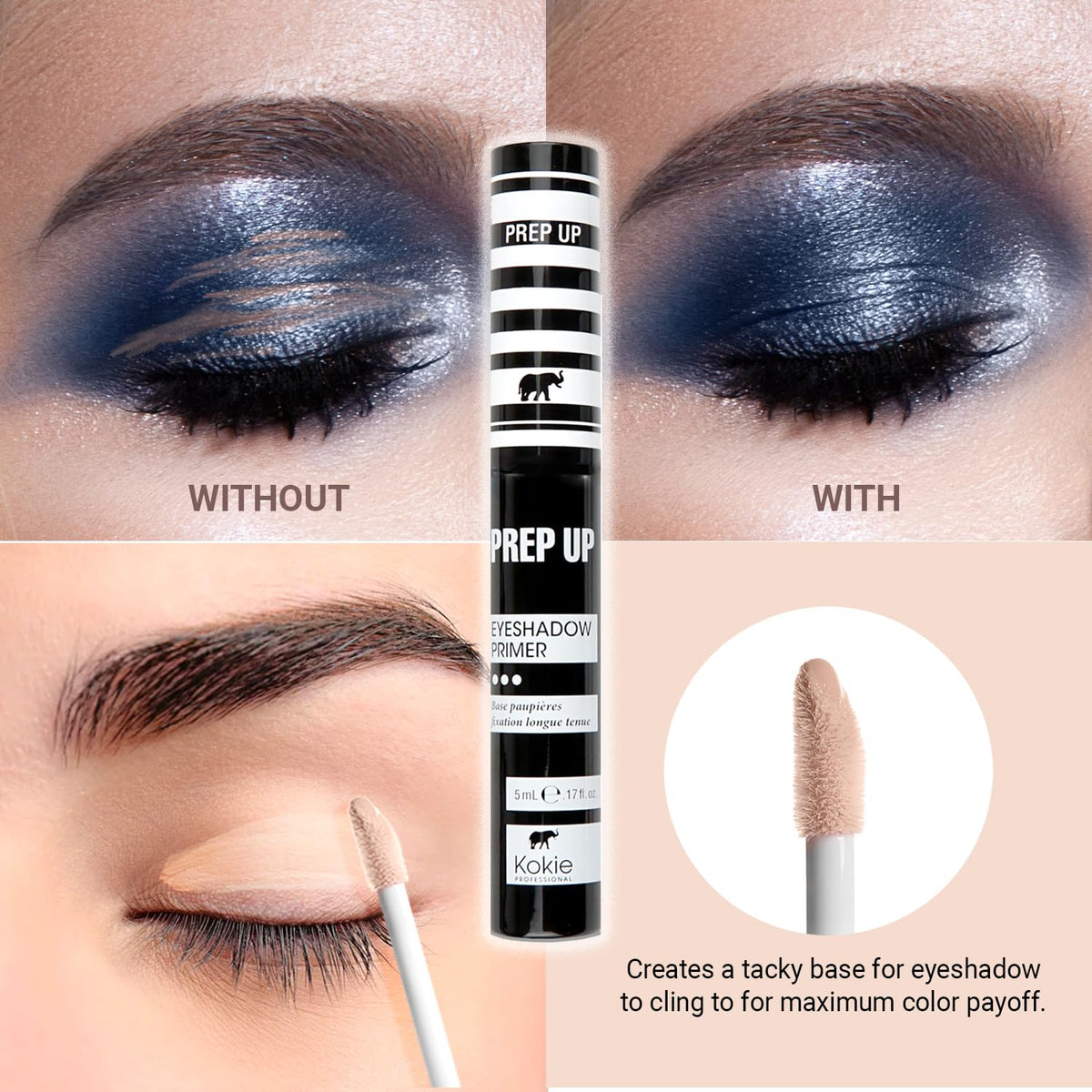 Kokie Cosmetics Eyeshadow Primer, 0.17 Fluid Ounce