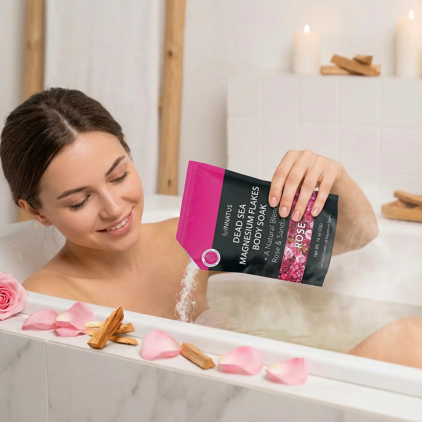 Pure Dead Sea Magnesium Flakes Clarity Soak - Relaxing & Replenishing 14oz Bath Soak - Infused with Infused with Natural Oils for Muscle Recovery Beauty and Personal Care INNATUS