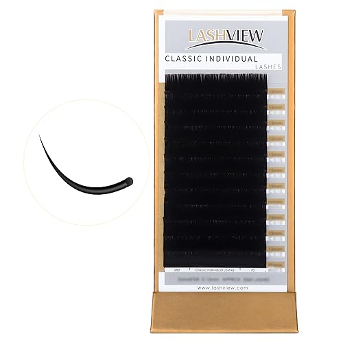 LASHVIEW Eyelash Extensions,Individual Lashes,Premium Single &Classic Lashes,0.15 Thickness C Curl 12mm,Natural Semi Permanent Eyelashes, Lashes,Soft Beauty & Personal Care LASHVIEW