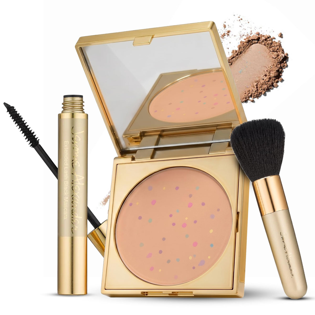 Magic Minerals Powder Foundation 4pc Set by Jerome Alexander - Medium