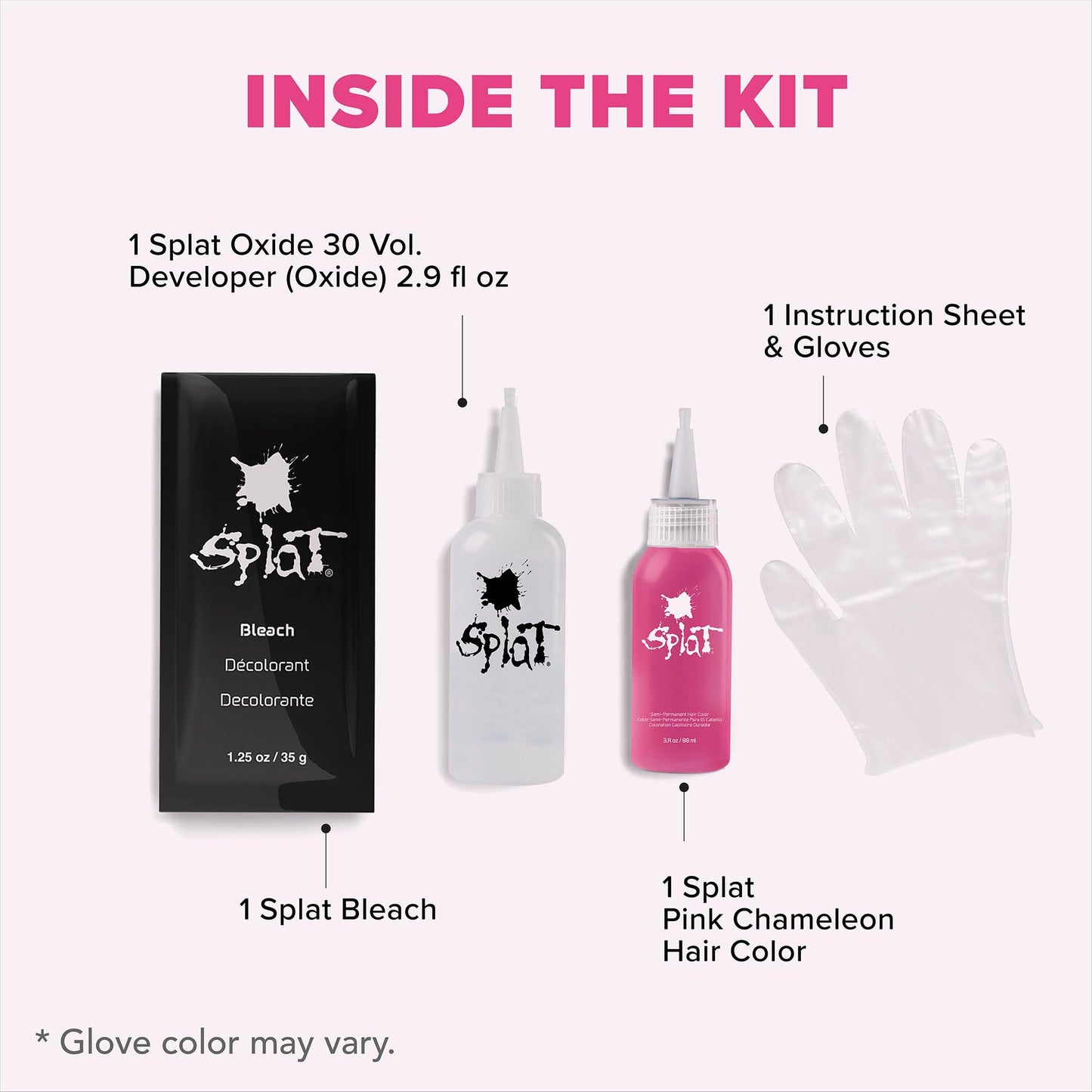 Splat | Complete Kit | Hair Dye | Semi-Permanent | Long Lasting | Vegan and Cruelty-Free (Pink Chameleon) Beauty & Personal Care Splat