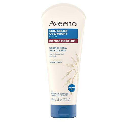 Aveeno Skin Relief Overnight Intense Moisture Cream with Triple Oat Complex & Natural Shea Butter, Therapeutic Dimethicone Skin Protectant for Dry Beauty & Personal Care Aveeno