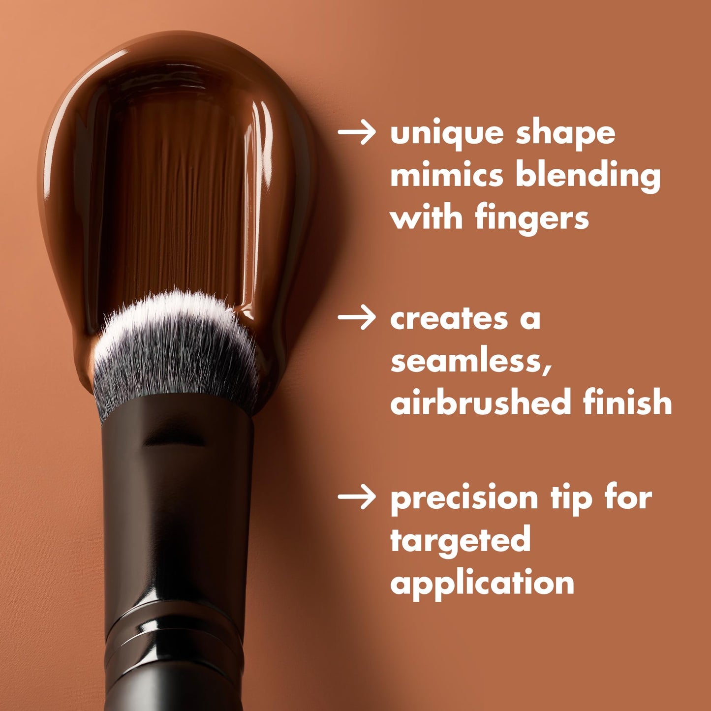 e.l.f. Tap & Blend Concealer Brush, Covers Blemishes & Dark Spots For An Airbrushed Finish With A Precision Tip, Synthetic, Vegan, Beauty & Personal Care e.l.f.