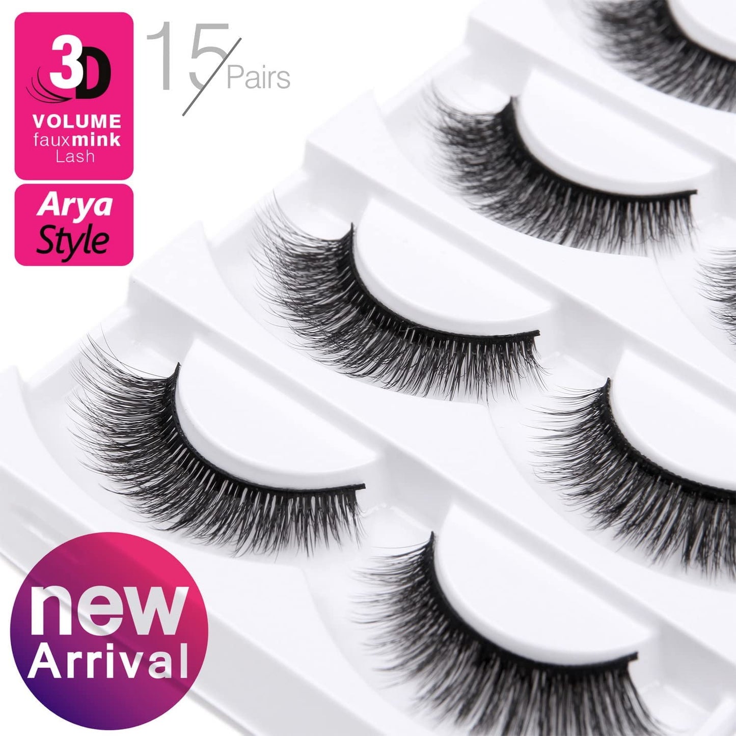 Eliace False Eyelashes Natural look Cat Eye Lashes Wispy Strips,15 Pairs 3D Mink Lashes Fake Eyelashes Volume Fluffy Thin Soft Band Comfortable Long Beauty & Personal Care Eliace