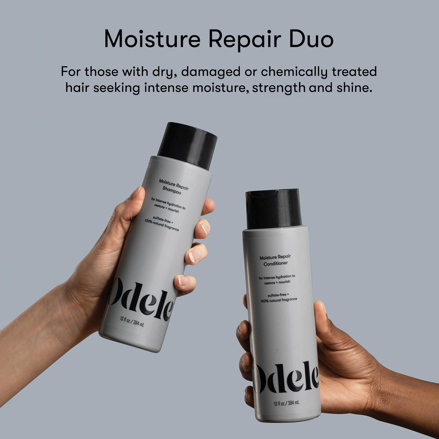 Odele Moisture Repair Sulfate-Free Shampoo & Conditioner Set, for Intense Hydration to Restore & Nourish Dry or Damaged Hair, 13 Fl Oz Each (2-Pack) Beauty & Personal Care Odele