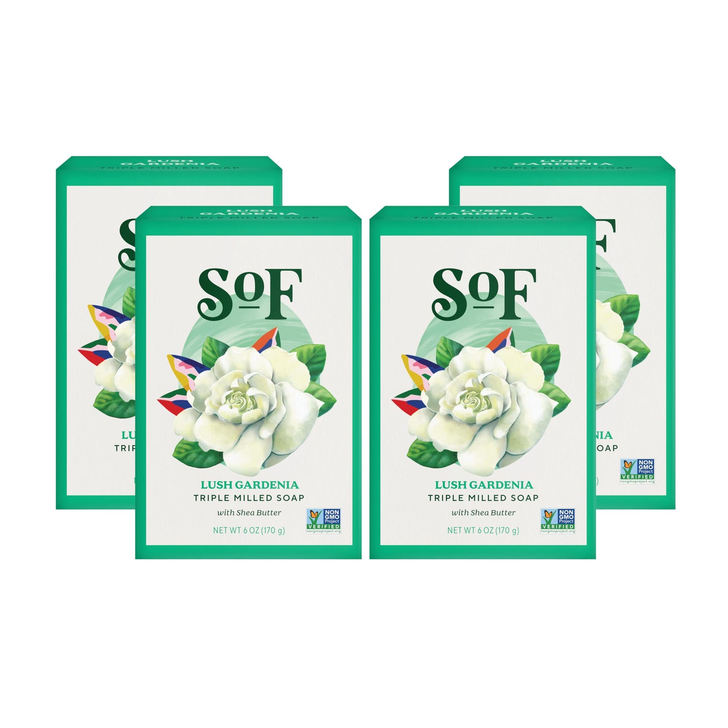South Of France SoF Triple Milled Bar Soap - With Coconut Oil & Organic Shea Butter- Vegan & Non GMO- Free From Phthalates, Sulfates & Parabens- Lush Beauty & Personal Care South Of France