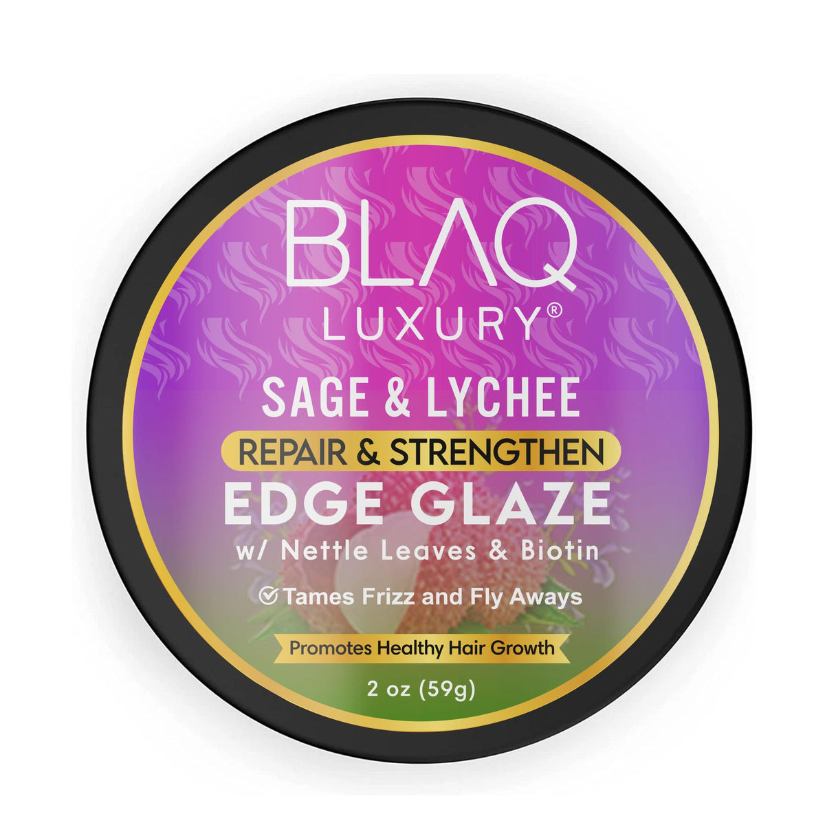 Blaq Luxury Sage & Lychee Repair and Strengthen Edge Glaze - 2oz Beauty & Personal Care Blaq Luxury