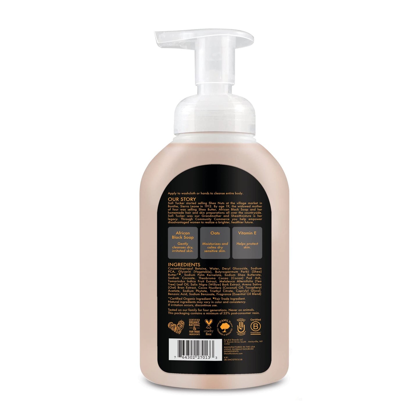 African Black Soap Foam Body Wash Beauty & Personal Care Shea Moisture