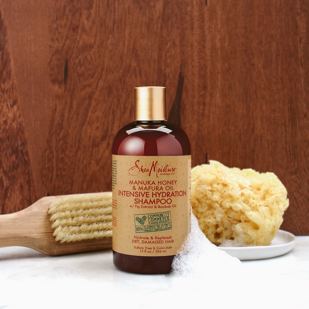 Shea Moisture Manuka Honey & Mafura Oil Intensive Hydration Shampoo 13 Fl Oz (Pack of 2)