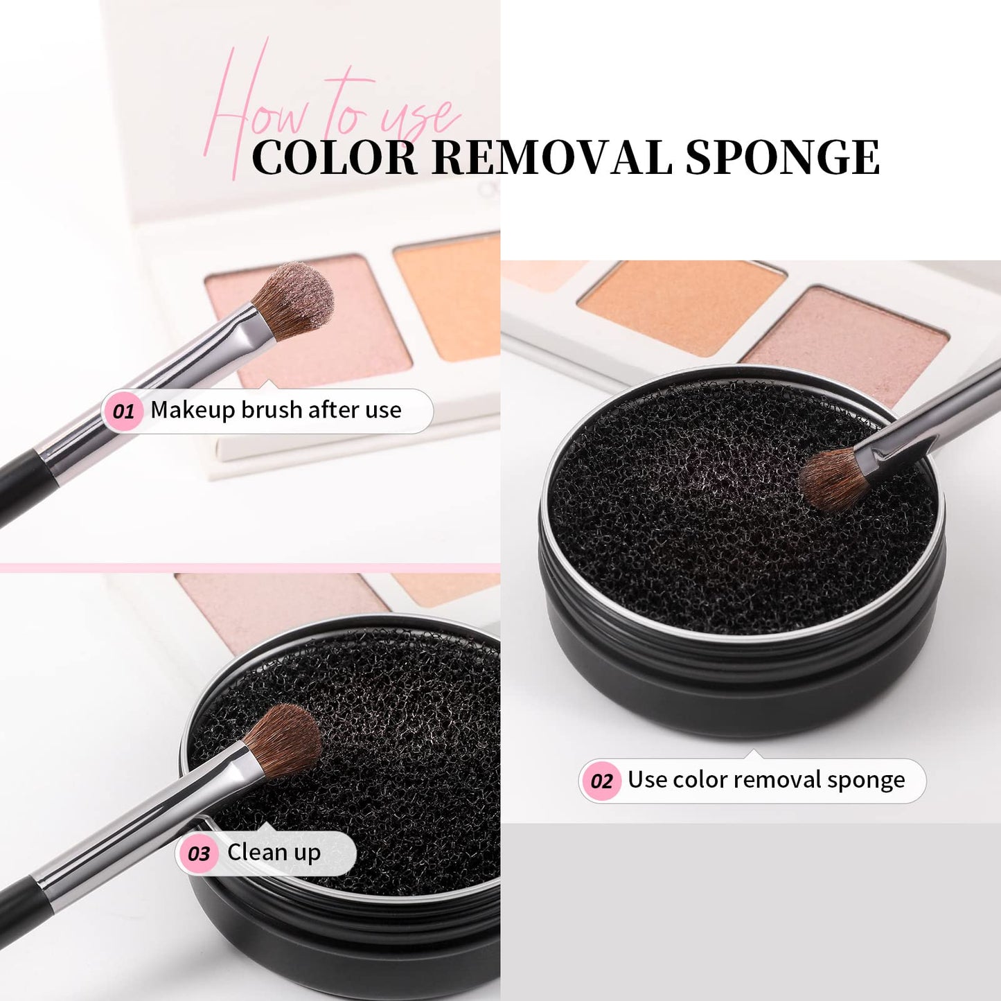DUcare Makeup Brush Cleaner Makeup Brushes Solid Soap Cleanser with Color Removal Sponge Brush Cleaning Mat, Silicone Makeup Cleaning Cosmetic Cleaner Beauty & Personal Care DUcare