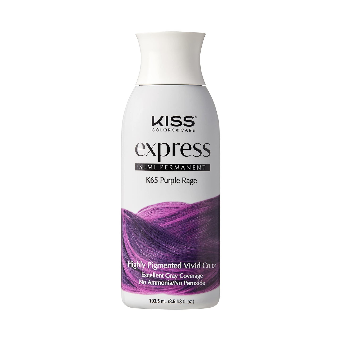 Kiss Express Semi-Permanent Hair Color - Vivid, Highly Pigmented Dye for Vibrant Hair, Gentle Formula, Gray Coverage, pH Balanced, 23 Intermixable Beauty & Personal Care KISS