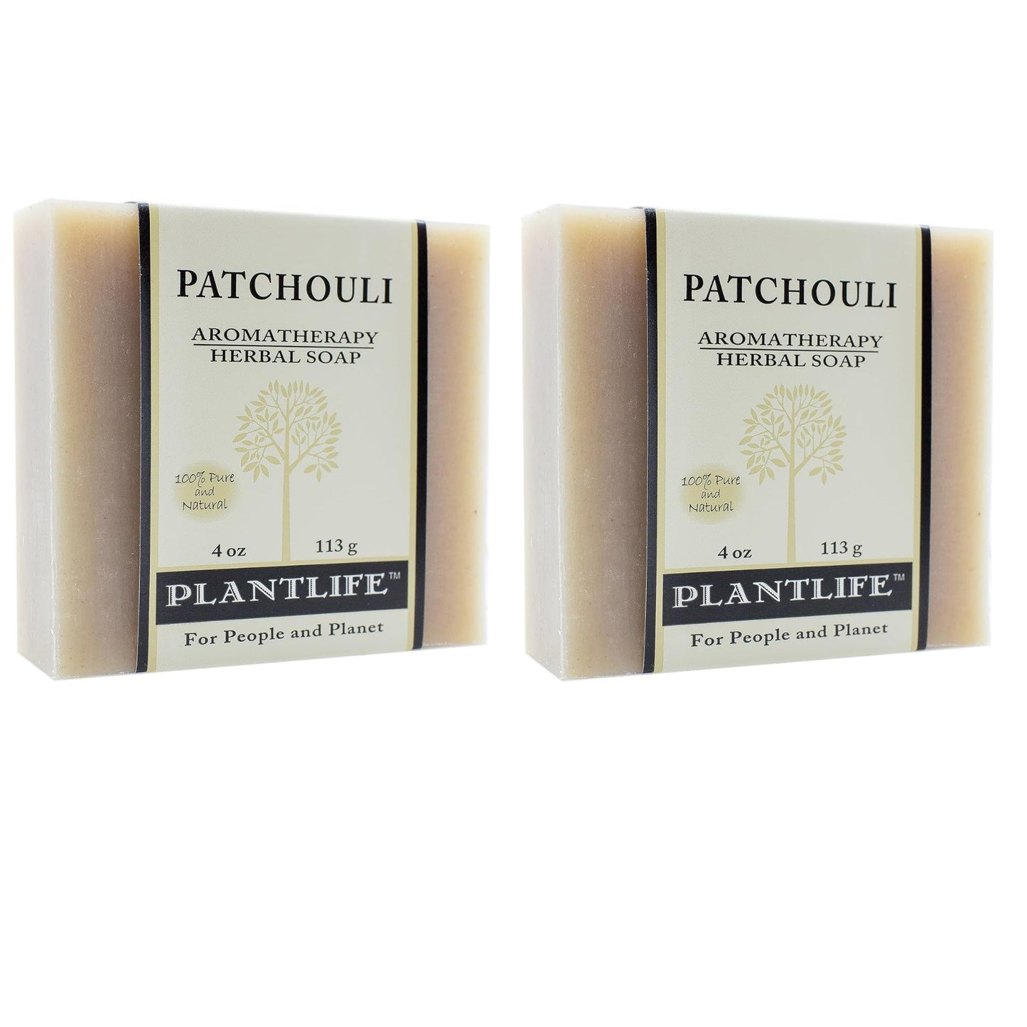 Plantlife Patchouli Bar Soap Pack of 2 - Moisturizing and Soothing Soap for Your Skin - Hand Crafted Using Plant-Based Ingredients - Made in Beauty & Personal Care Plantlife